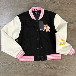 *NWT* True Religion Women's Script Wool Varsity Jacket